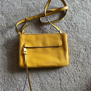 Vince Camuto Yellow Leather Crossbody Bag